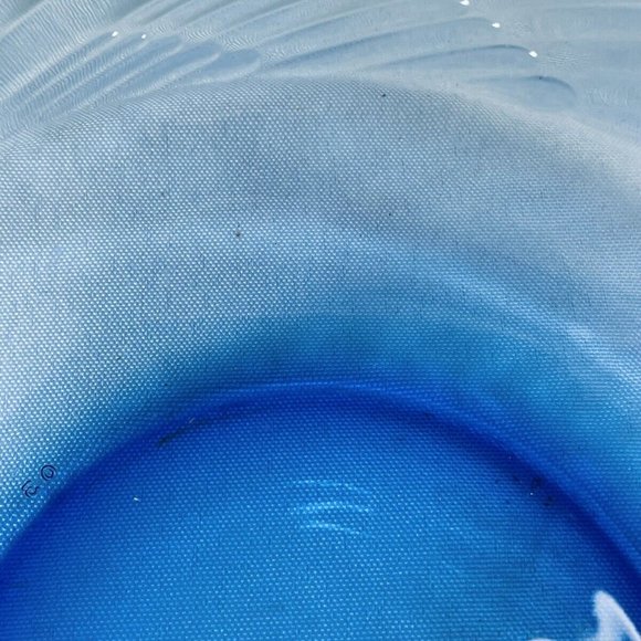 Vintage PYREX USA COBALT BLUE FESTIVA SWIRL Bowl 7.5" Discontinued Pattern - Picture 7 of 8